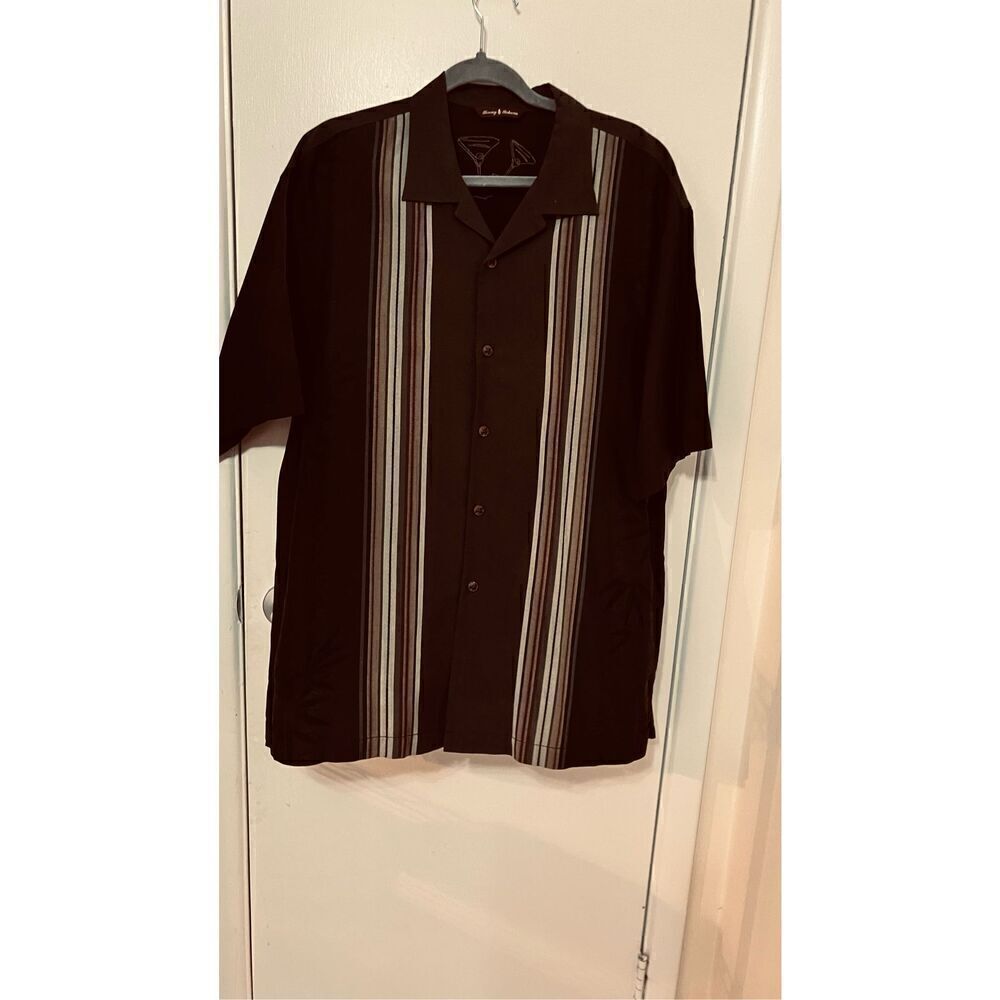 Tommy Bahama Garden of Hope and Courage Camp Shirt Silk Mens Top SZ L - Picture 10 of 10